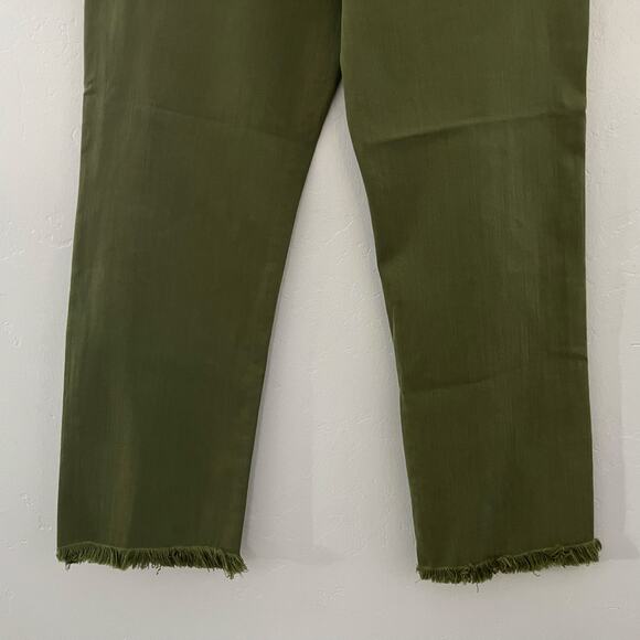 Liverpool Kennedy Crop Straight Jeans Women's 6/28 in Eucalyptus Green $109 NWT - Picture 11 of 14